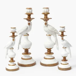 Mrs. Alice White Parrot Candle Holder Set< Summer Candleware | Candles