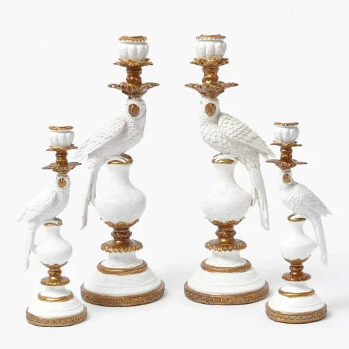 Mrs. Alice White Parrot Candle Holder Set< Summer Candleware | Candles