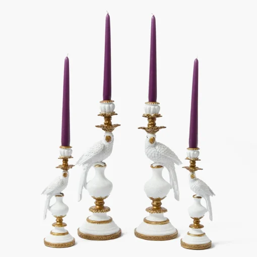 Mrs. Alice White Parrot Candle Holder Set< Summer Candleware | Candles