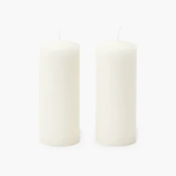 Mrs. Alice White Pillar Candle (Pair)< Summer Candleware | Candles