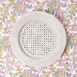 Mrs. Alice White Rattan Charger Plates (Set of 4)< Summer Table Linen | Placemats
