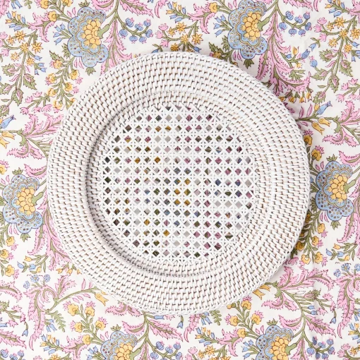 Mrs. Alice White Rattan Charger Plates (Set of 4)< Summer Table Linen | Placemats