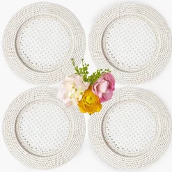 Mrs. Alice White Rattan Charger Plates (Set of 4)< Summer Table Linen | Placemats