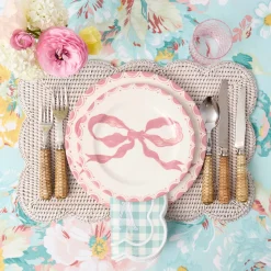 Mrs. Alice White Rectangular Scalloped Rattan Placemats (Set of 4)< Summer Table Linen | Placemats