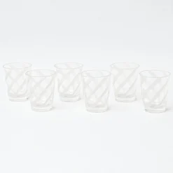 Mrs. Alice White Swirl Outdoor Glasses (Set of 6)< Glasses
