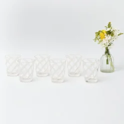 Mrs. Alice White Swirl Outdoor Glasses (Set of 6)< Glasses