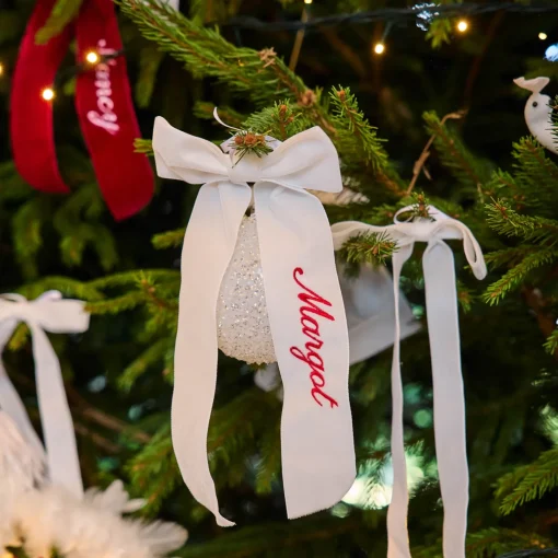 Mrs. Alice White Velvet Christmas Tree Bows (Set of 6)< Christmas Decorations