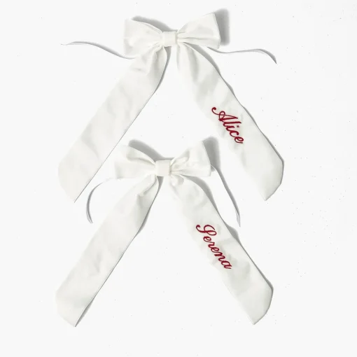 Mrs. Alice White Velvet Christmas Tree Bows (Set of 6)< Christmas Decorations