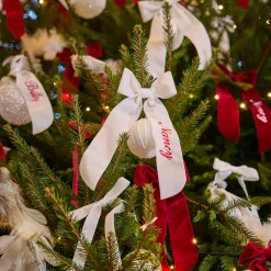 Mrs. Alice White Velvet Christmas Tree Bows (Set of 6)< Christmas Decorations