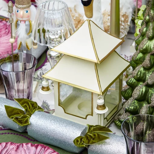 Mrs. Alice White With Gold Mini Pagoda Lantern (Pair)< Year-round Decorations | Christmas Decorations