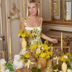 Mrs. Alice Yellow Hand Painted Tole Bud Vases (Set of 3)< Vases | Vases & Planters