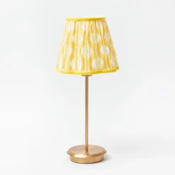 Mrs. Alice Yellow Ikat Lampshade (18cm)< Lampshades